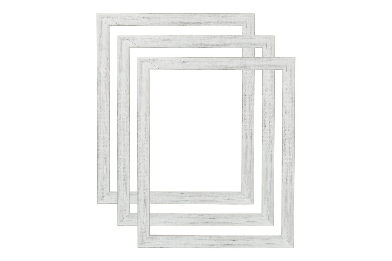 Millbrook Collection Country Chic Wood Picture Frames, Narrow - 1-1/2" Face Solid Wood Molding for Photos, Artwork & Prints Includes Acrylic Glazing - Made in USA